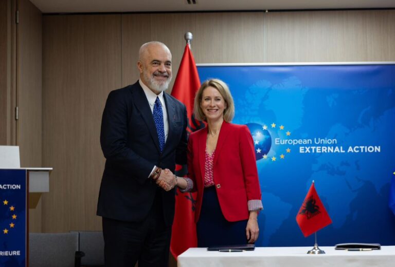 “Lidhja e Shqipërisë me BE, e pandashme”/ Rama takon Kallas në Bruksel: Kemi kaluar një rrugë të gjatë