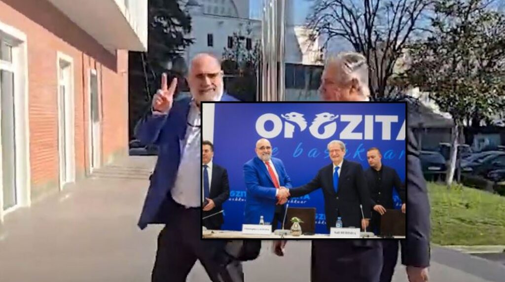 Drejtuesi i fushatës së PD nuk humb kohë/ Mbërrin në selinë blu për takim me Sali Berishën! Përshëndet me dy gishta
