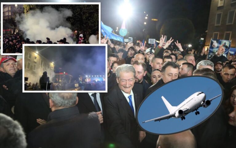 Vetëm 1 orë e 30 minuta protestë/ Mbeten 3 policë të lënduar, mbyllet tubimi, Berisha niset drejt Romës