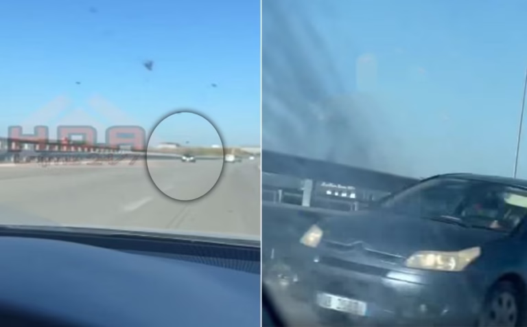 E frikshme në autostradë. Shoferi lëvizën me shpejtësi të lartë kundravajtje