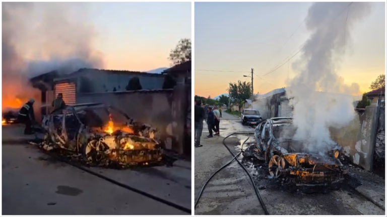 Dy automjete përfshihen nga flakët, njëra prej makinave shkrumbohet plotësisht