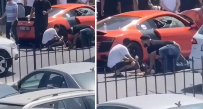 Aksidenti i rëndë në Fushë-Krujë/ Makina luksoze bëhet copash, një nga të plagosurit i shtrirë në tokë