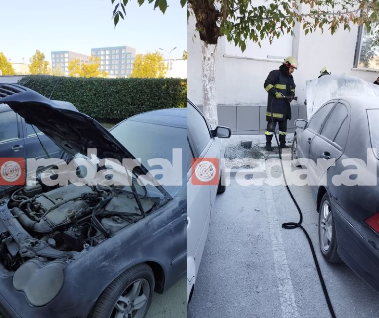 Makina përfshihet nga flakët në “Ali Demi”, ndërhyjnë zjarrfikësit, shpëtohen automjetet përreth