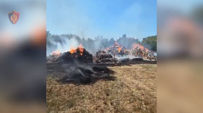 Ndezi zjarr për të djegur mbeturinat, flakët përfshinë pronën e fqinjit/ Arrestohet 57-vjeçari në Lushnjë, një i plagosur